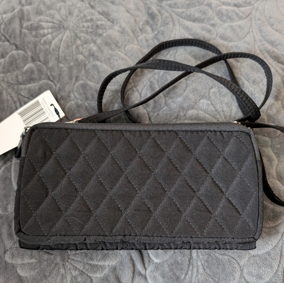 Vera Bradley Wallet Crossbody in Classic Black NWT - Picture 2 of 3